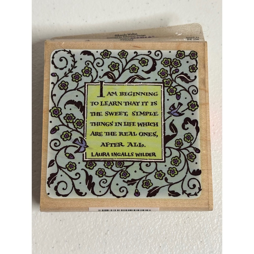 All Night Media Laura Ingalls Wilder Quote Rubber Stamp Brenda Walton 990J03